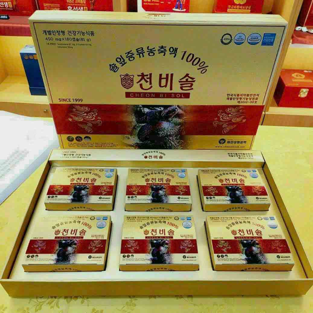 tinh dầu thông đỏ chính phủ hàn quốc 180v