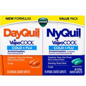 Viên uống hỗ trợ giảm ho, cảm cúm Dayquil Nyquil Severe Cold & Flu