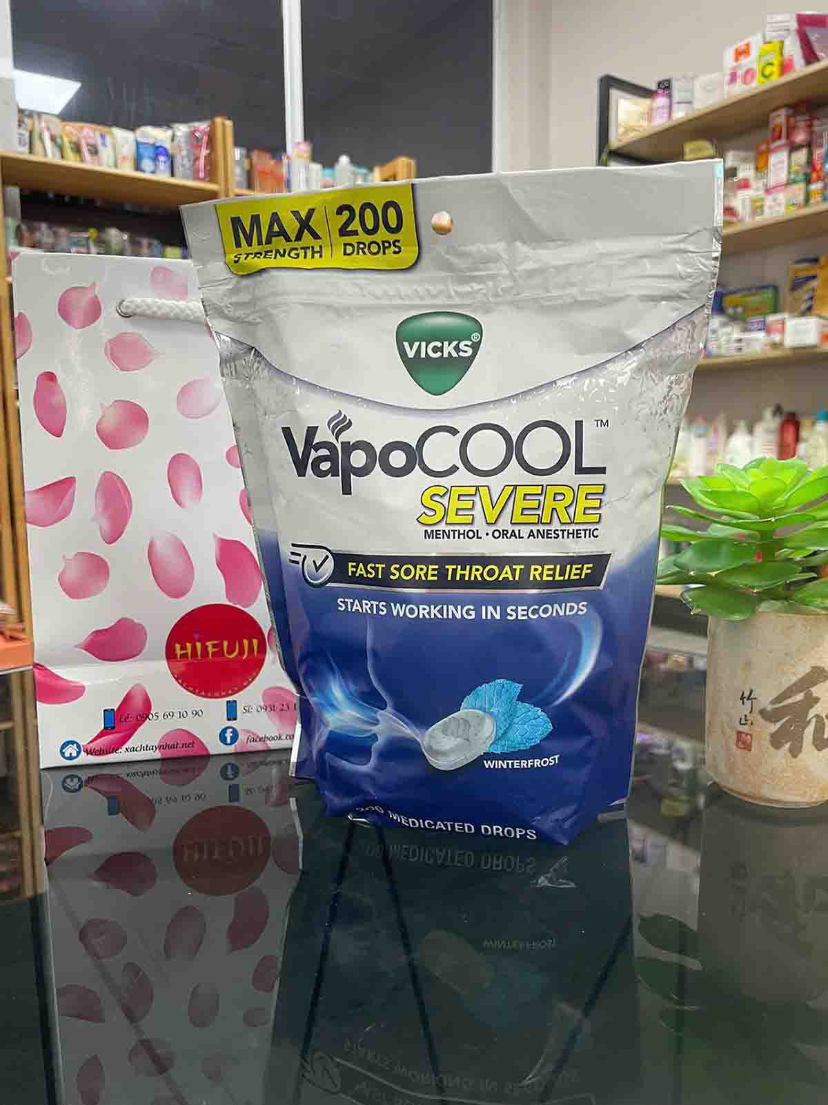 Kẹo Vapocool Vicks giảm ho, thông mũi Mỹ 200 viên
