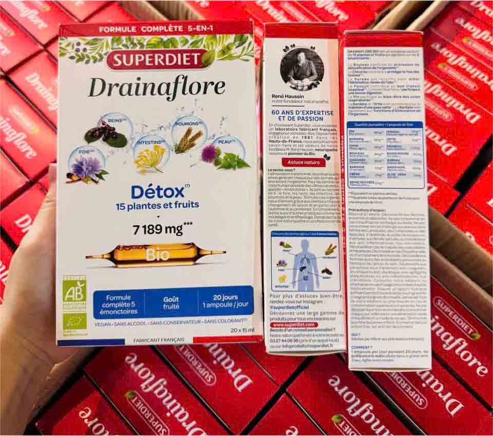 Nước hỗ trợ thải độc nội tạng Drainaflore Bio Detox