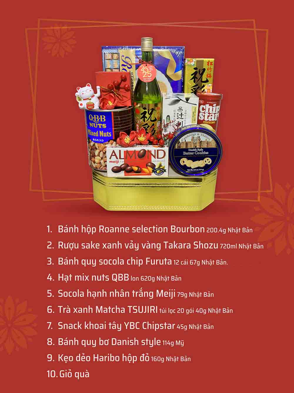 giỏ quà bánh kẹo QTBK10