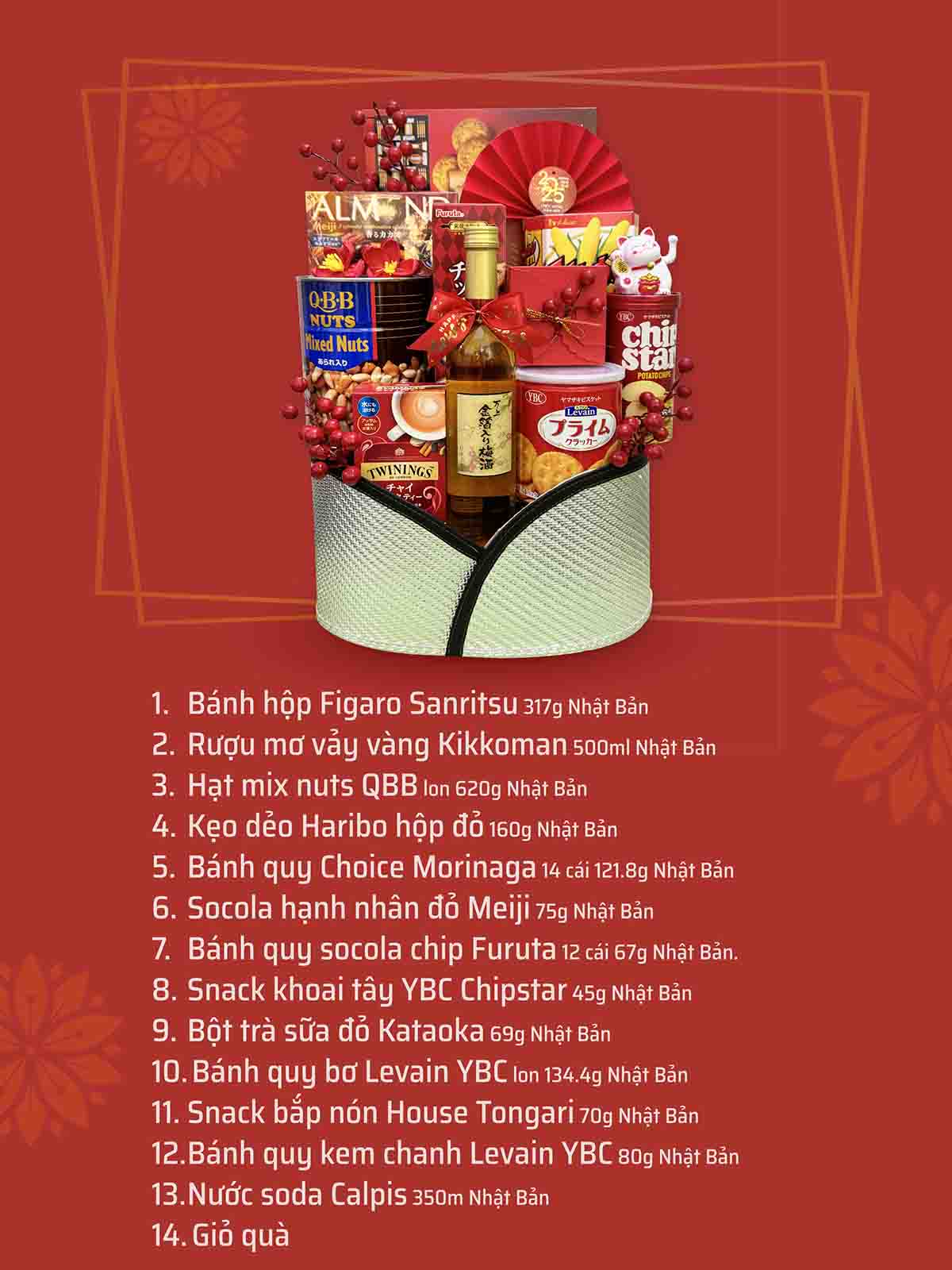 giỏ quà tết đẹp QTBK14