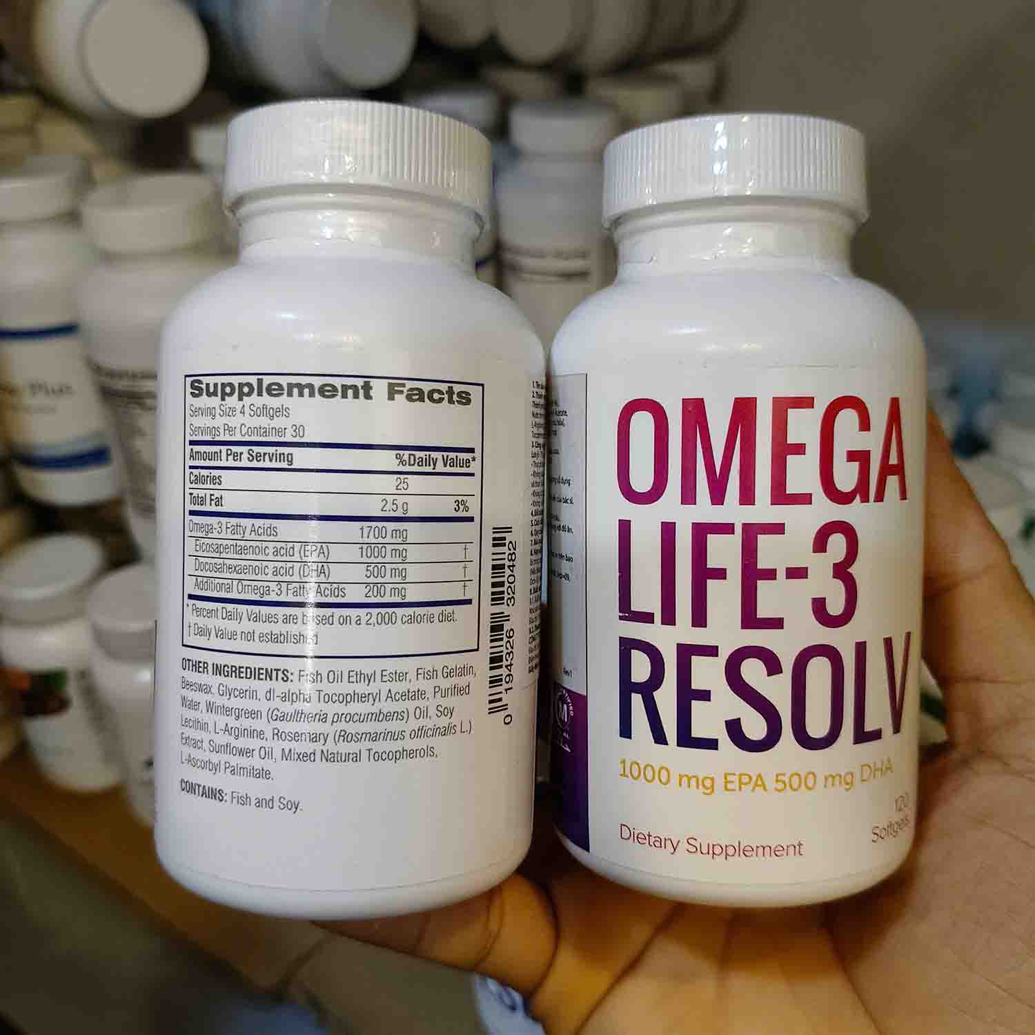 Viên uống dầu cá hồi Omega Life 3 Resolv Unicity 120 viên