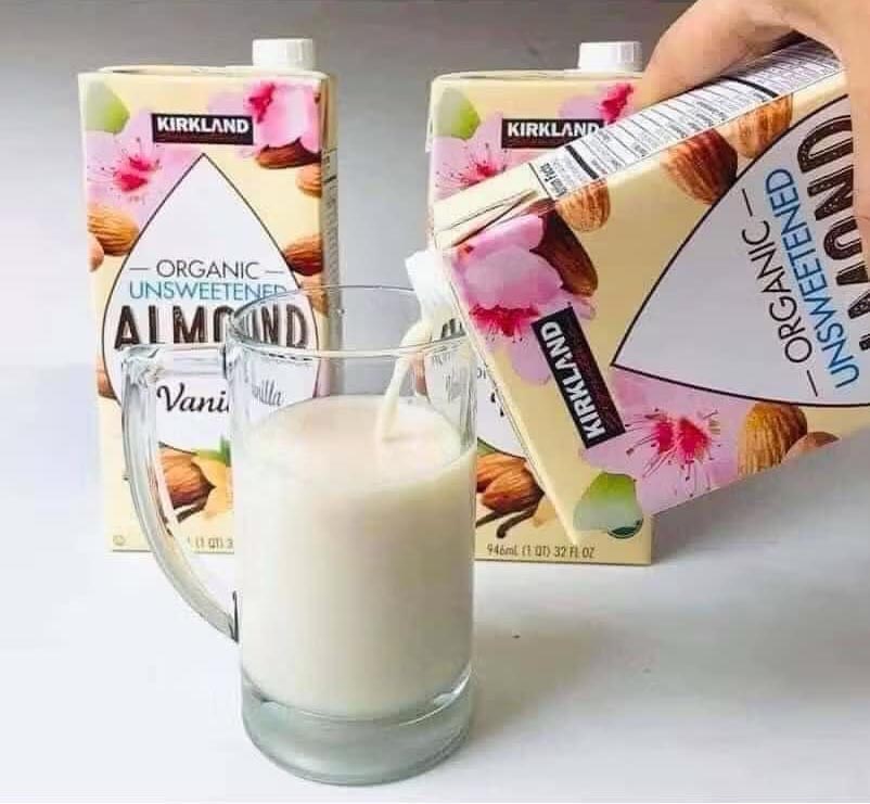 sữa almond không đường kirkland