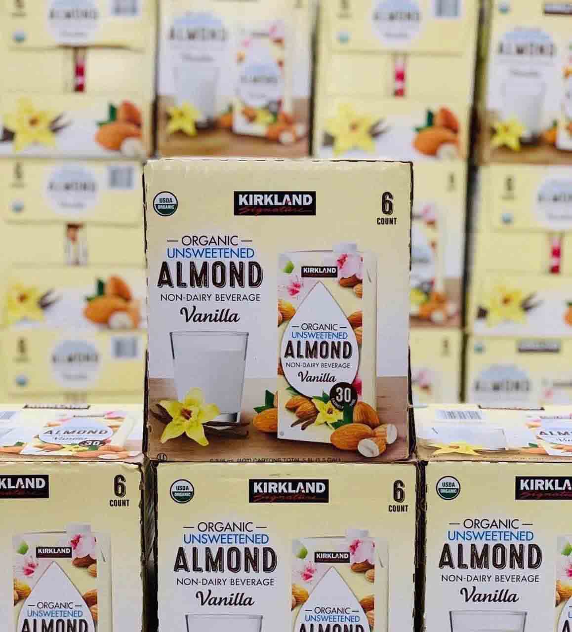 sữa hạnh nhân không đường kirkland