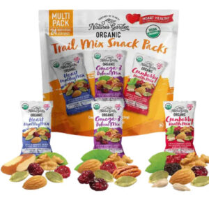 Hạt Nature's Garden Organic Trail Mix Snack Packs có mấy loại