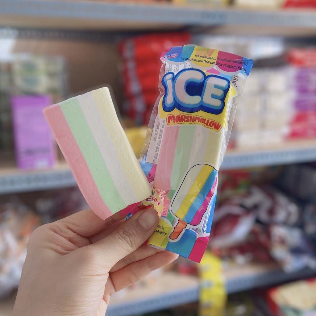 Kẹo bông gòn que kem Ice Marshmallow Thái Lan