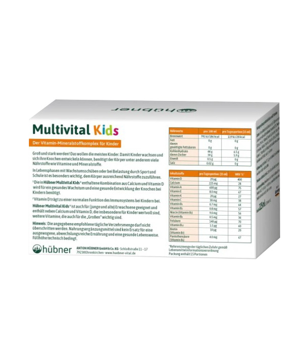 hubner multivitamin kids