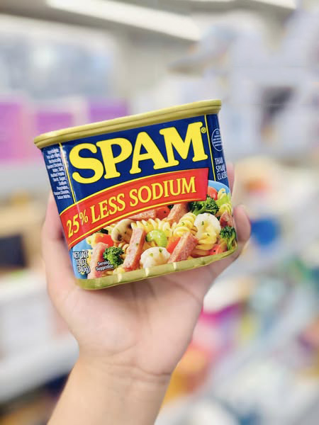 thịt hộp spam 25 less sodium