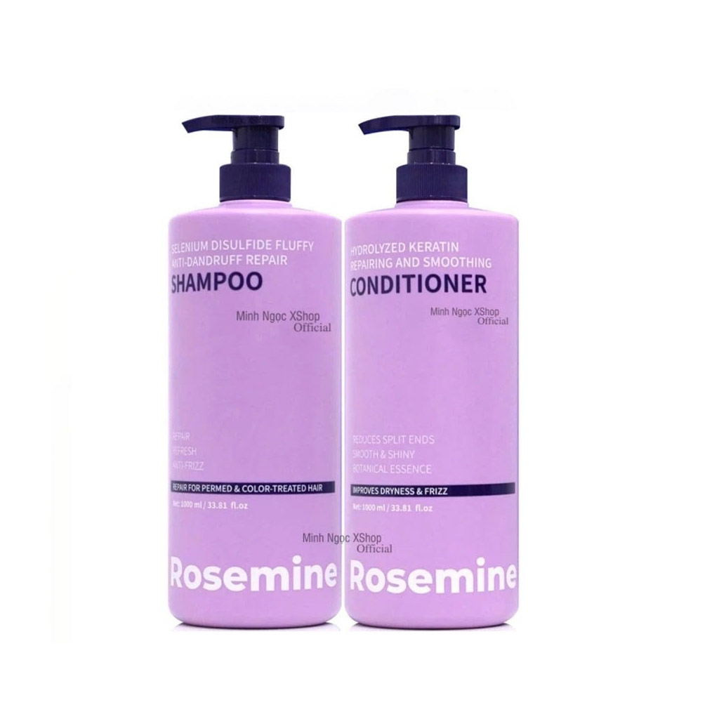 Bộ dầu gội Rosemine Repair phục hồi tóc hư tổn 1000ml mẫu mới