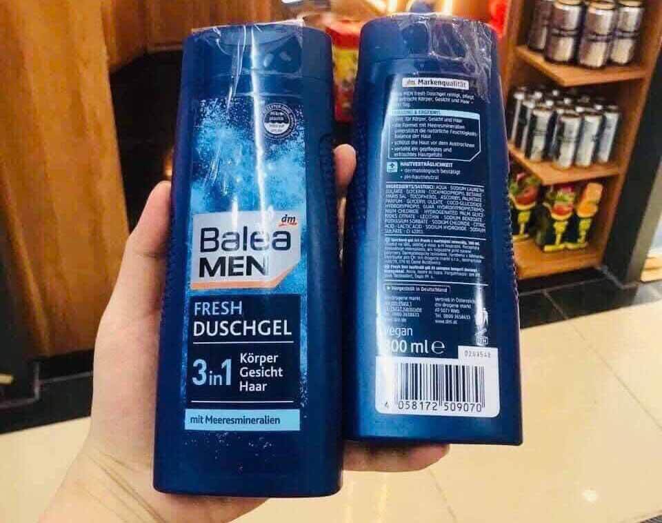 Sữa tắm gội Balea Men 3 in 1 Sport Duschgel
