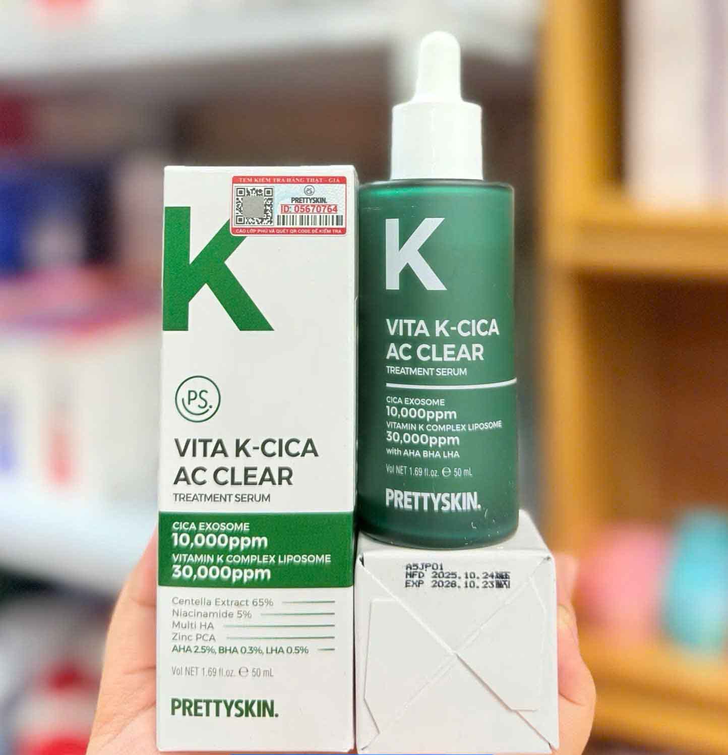 Tinh chất Prettyskin Vita K Cica Ac Clear Treatment Serum 50ml