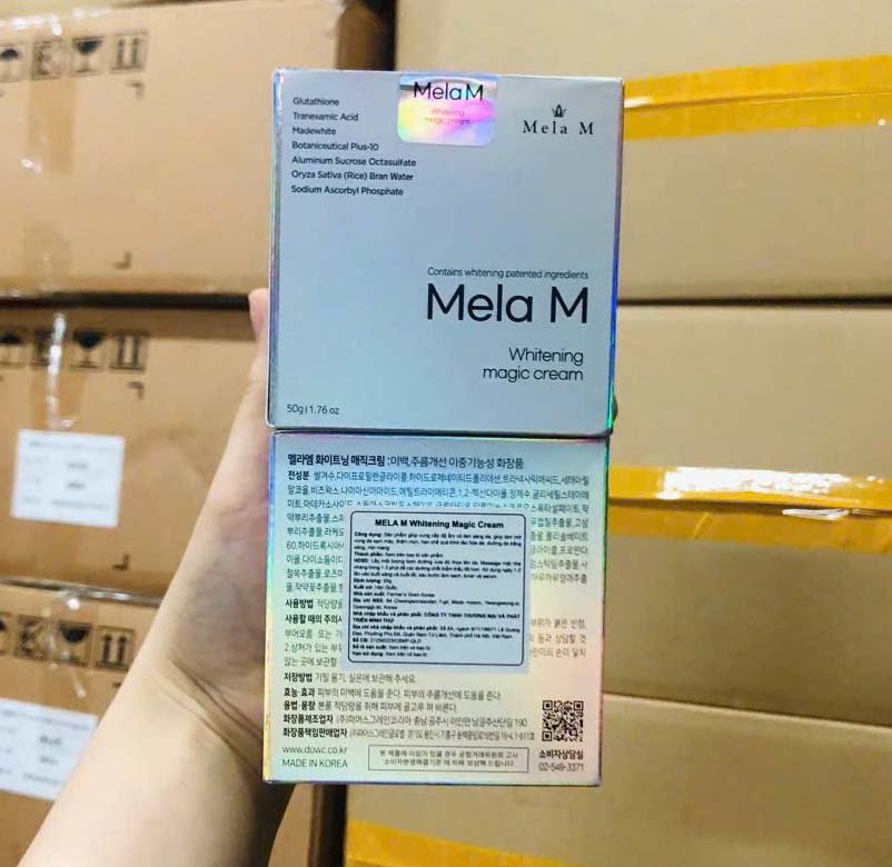 Kem nám Mela M Whitening Magic Cream Hàn Quốc 50g