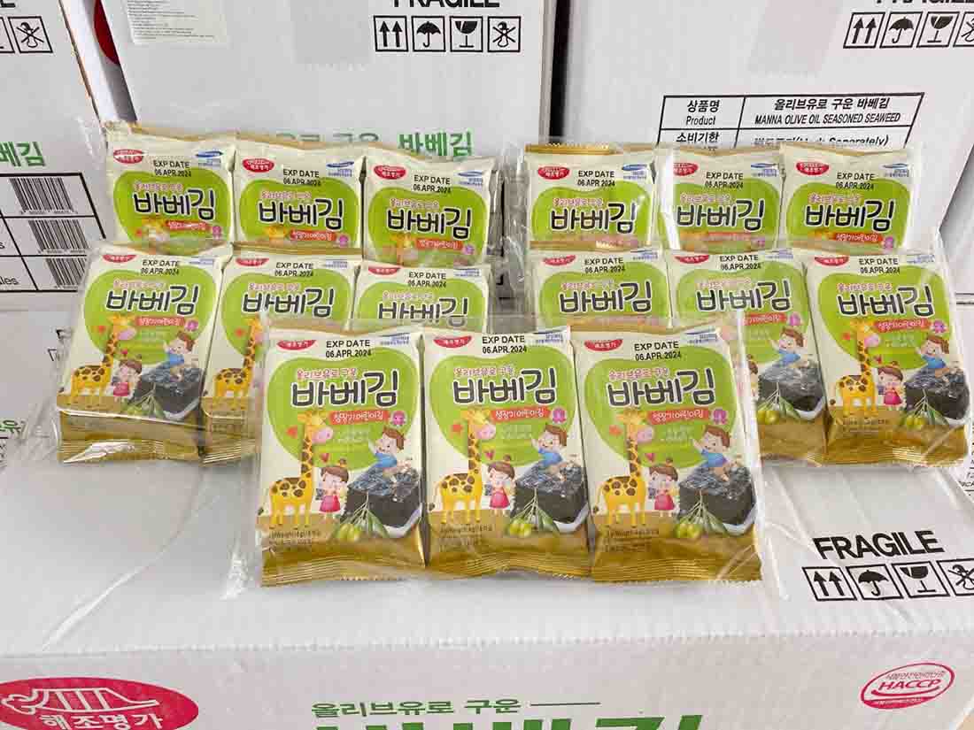 Rong biển ăn liền Oliu trẻ em lốc 3 gói
