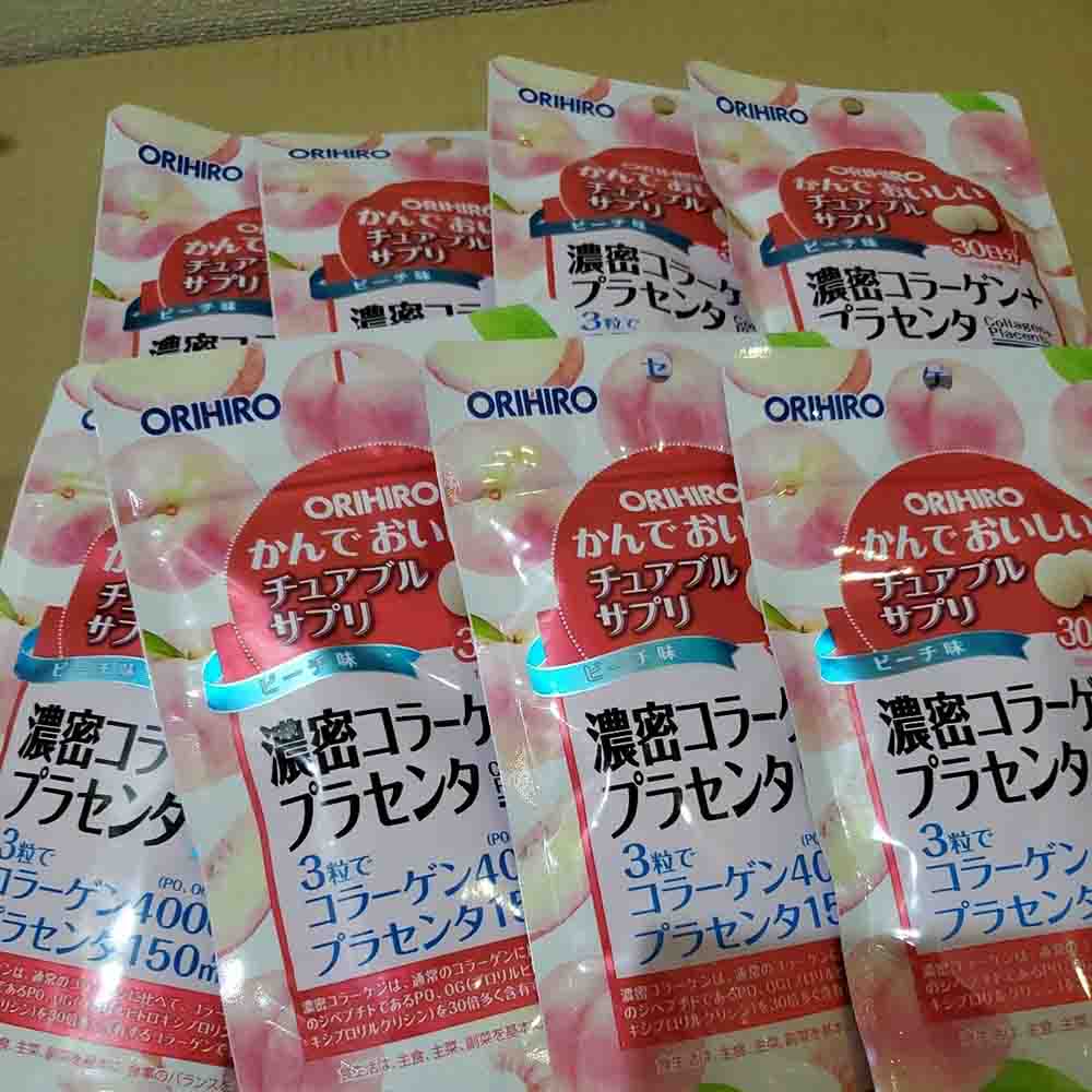 Viên nhai Orihiro Collagen Placenta Nhật Bản
