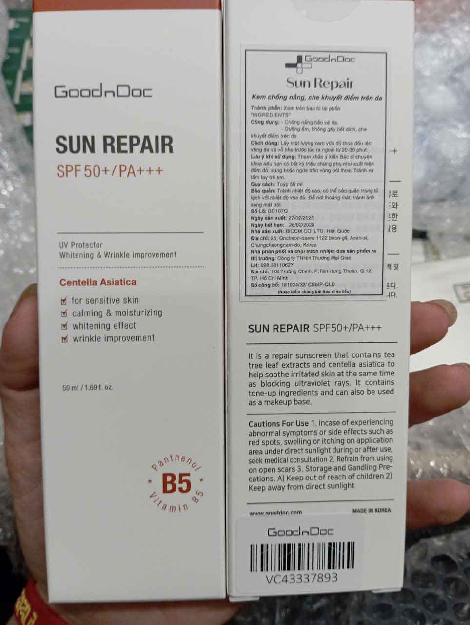 kem chống nắng goodndoc sun repair