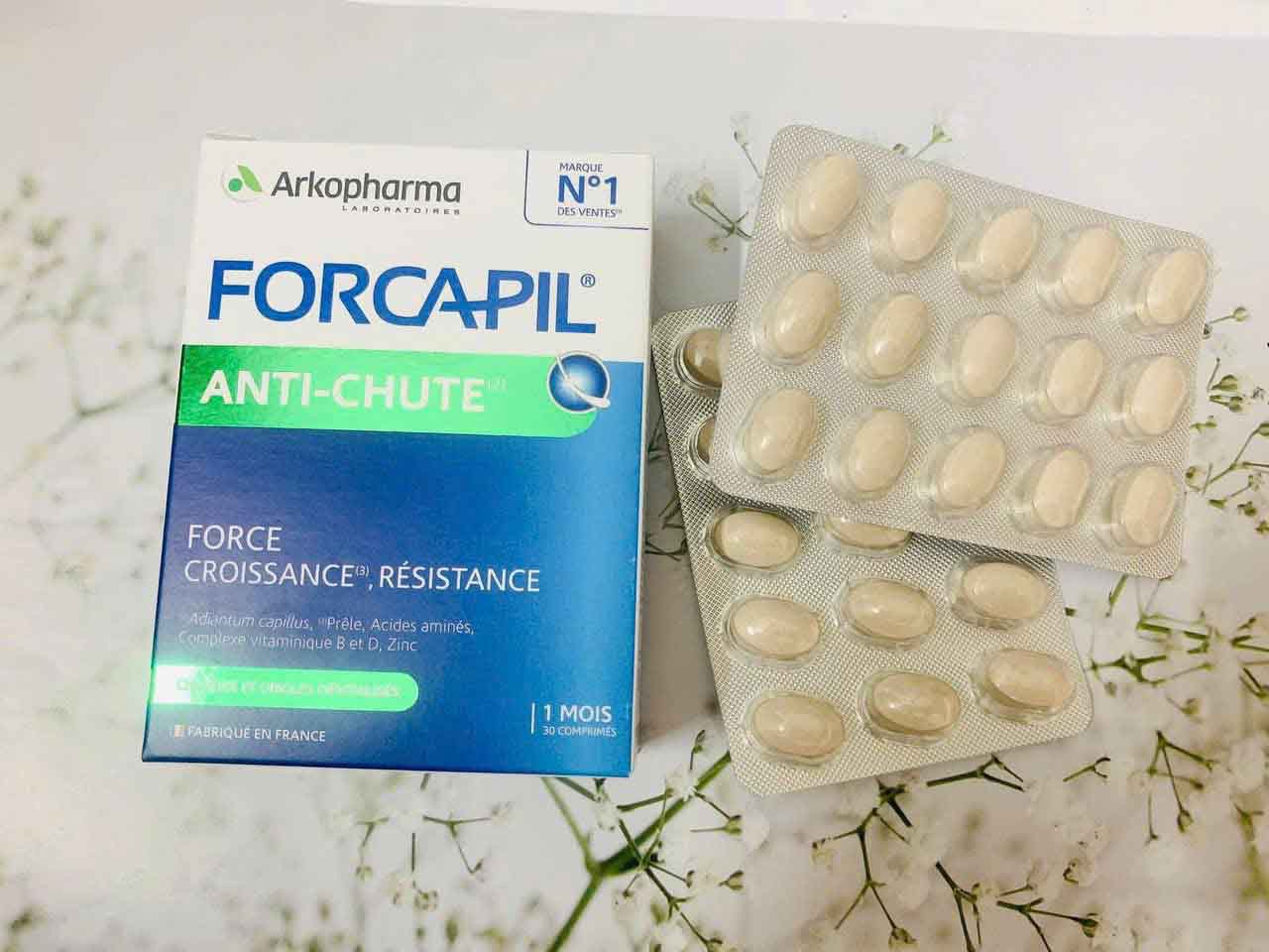 Viên hỗ trợ giảm rụng tóc Forcapil Anti Chute Arkopharma