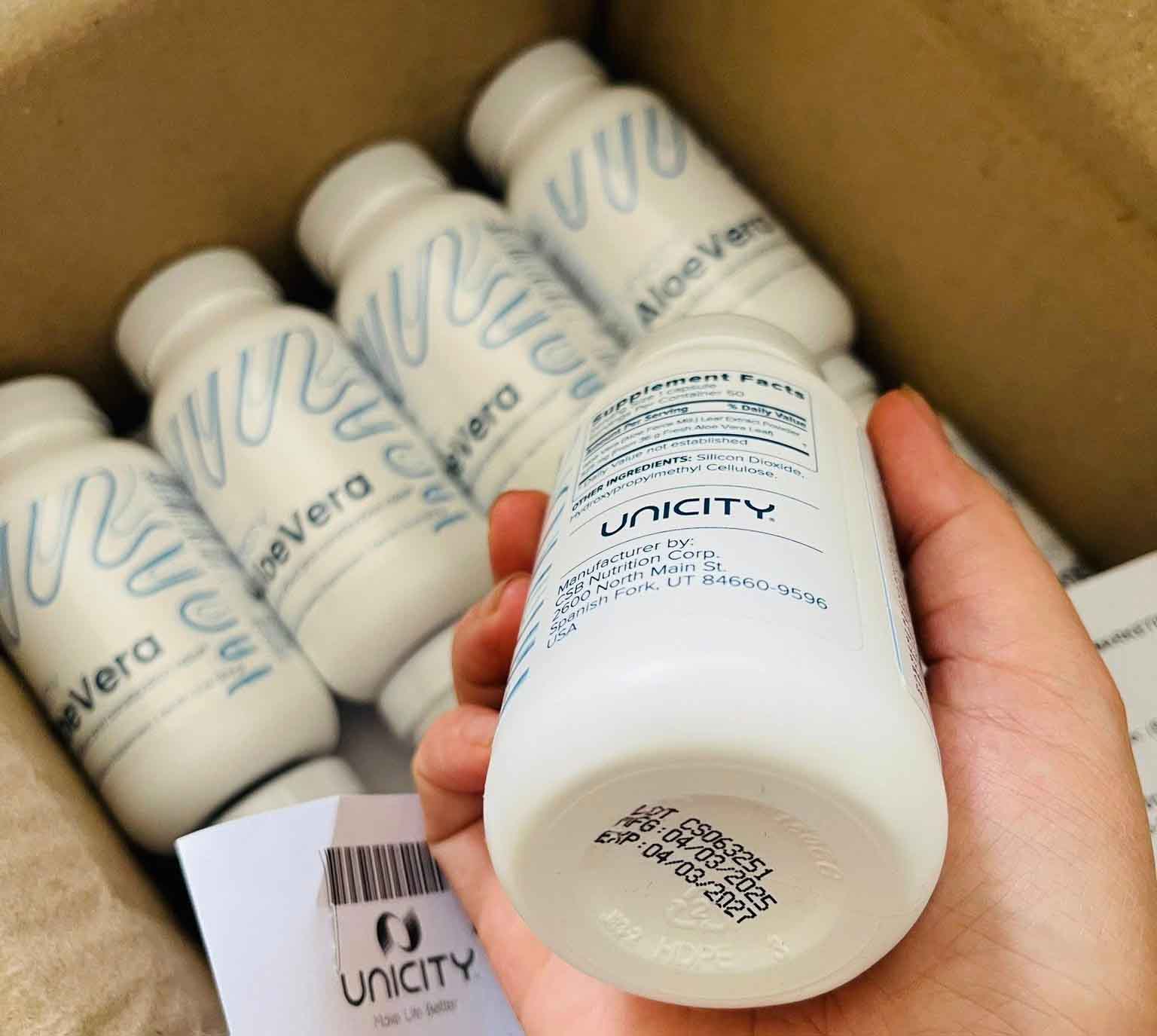 Viên hỗ trợ thải độc ruột Unicity Aloe Vera Capsules