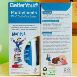 Xịt vitamin tổng hợp Betteryou Multivitamin Kids Daily Oral Spray