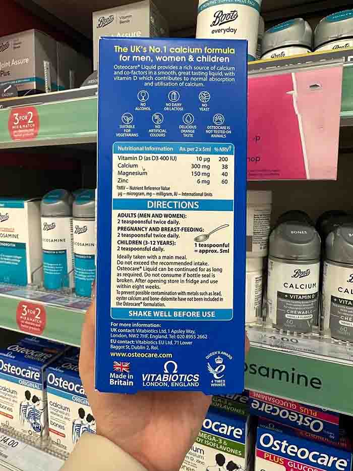 canxi osteocare dạng nước