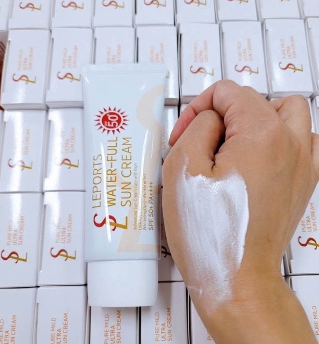 kem chống nắng leports water full sun cream