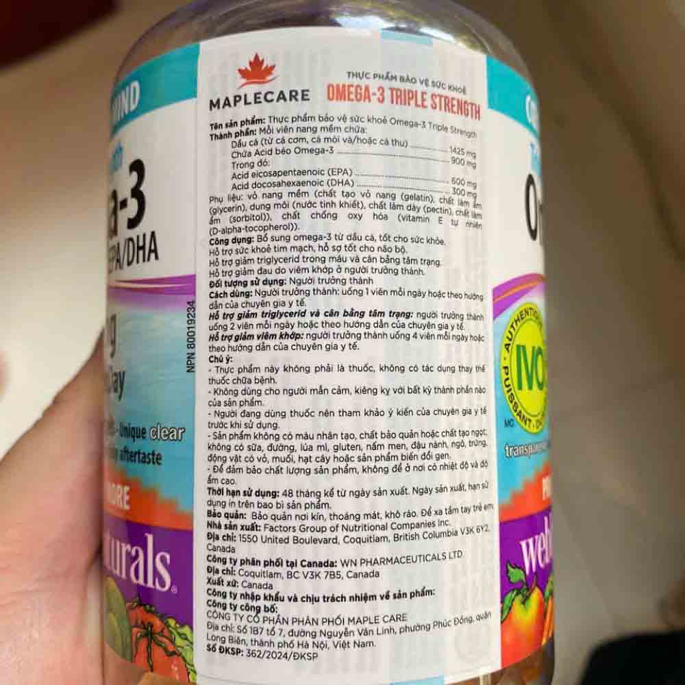omega 3 900mg webber naturals
