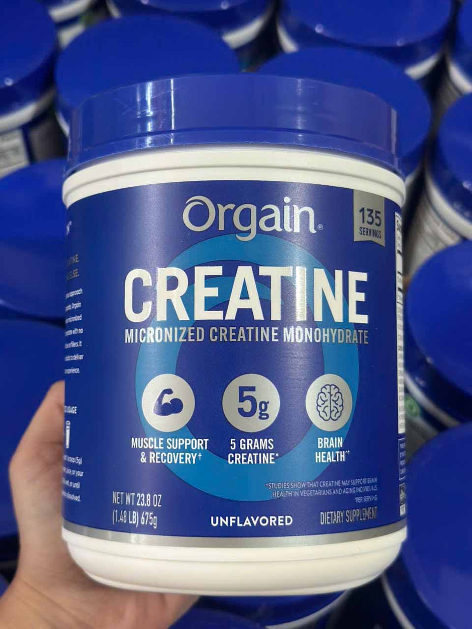 Bột uống hỗ trợ cơ bắp, não bộ Orgain Creatine 675g