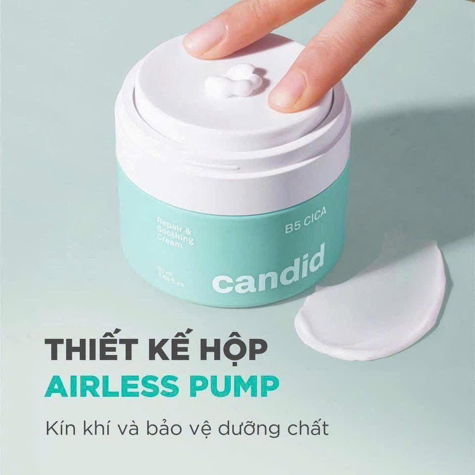 Kem dưỡng ẩm Candid B5 Cica Repair & Soothing Cream