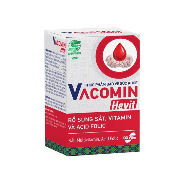 Viên bổ sung sắt cho mẹ bầu, sau sinh Vacomin Hevit