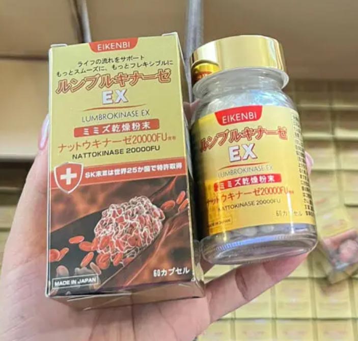 Viên hỗ trợ phòng đột quỵ Lumbrokinase Nattokinase 20000FU