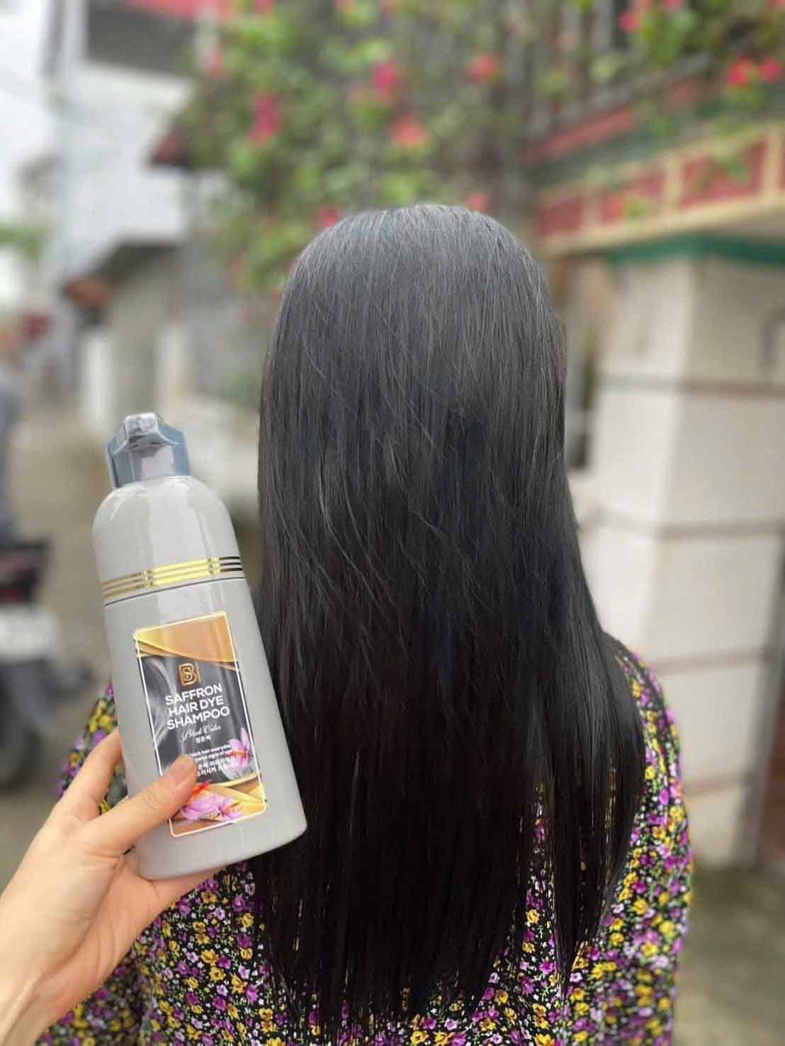 dầu gội phủ bạc saffron hair dye shampoo