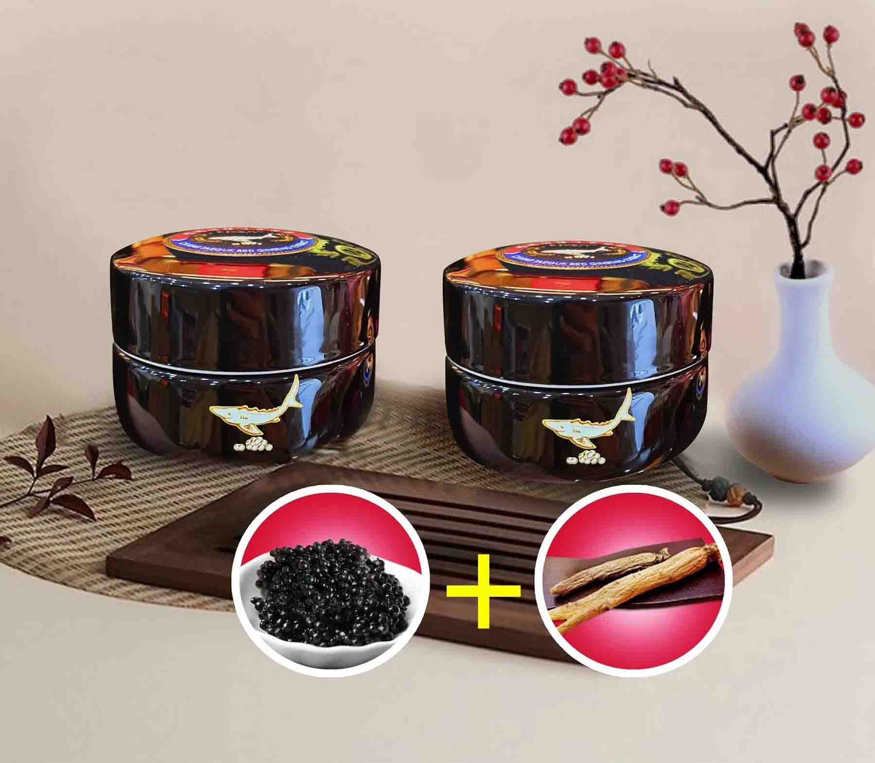 Cao thiên sâm trứng cá tầm Hàn Quốc 2 hủ x 500g