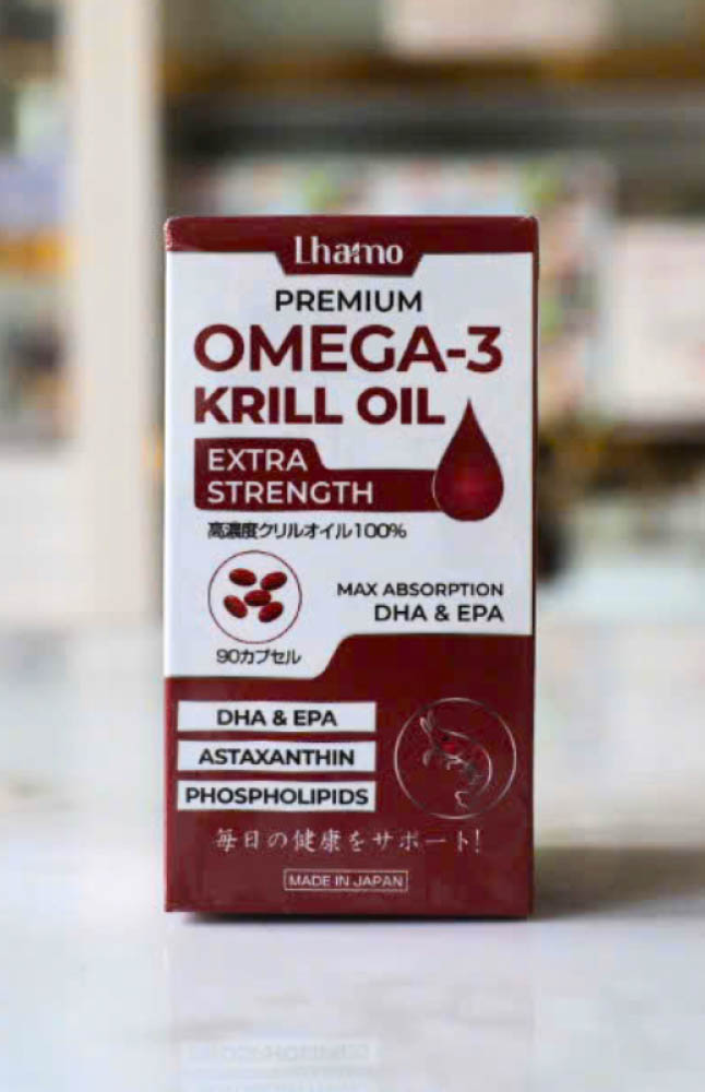 Dầu nhuyễn thể Lhamo Premium Omega 3 Krill Oil Nhật Bản