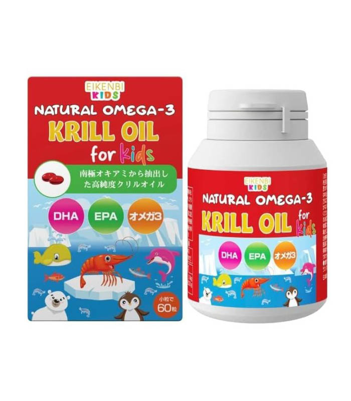 Dầu nhuyễn thể Natural Omega 3 Krill Oil Eikenbi Kids Nhật Bản