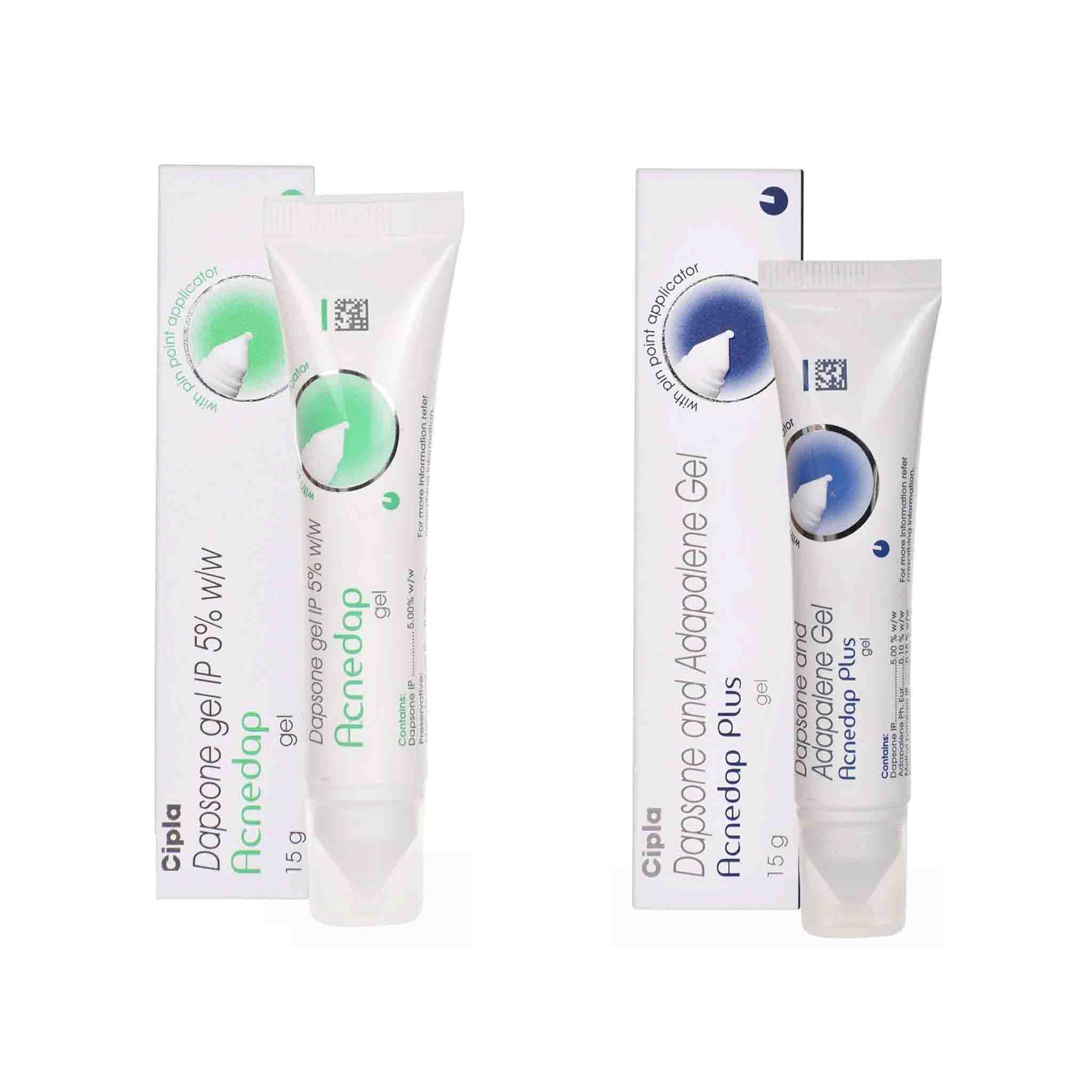 Gel giảm mụn Dapsone and Adapalene Acnedap Plus cipla 15g