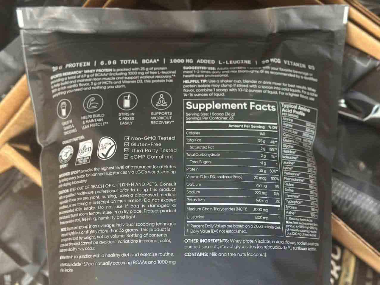 sports research whey protein isolate