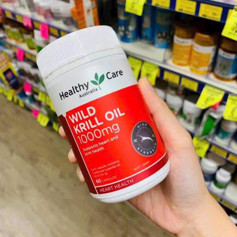 Viên dầu nhuyễn thể Healthy Care Wild Krill 1000mg
