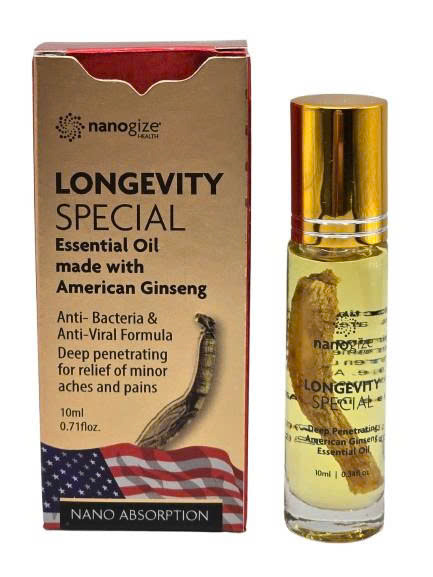 Dầu sâm Mỹ Nanogize Longevity Special Ginseng Essential Oil 10ml