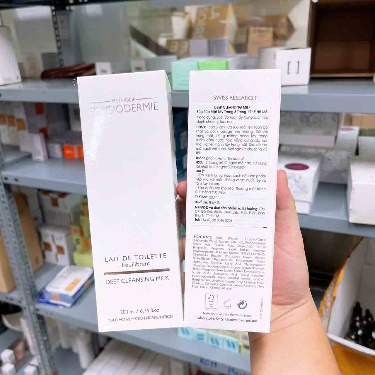sữa rửa mặt tẩy trang 3 trong 1 methode physiodermie