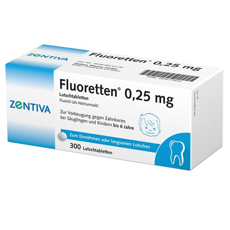 Viên ngậm chống sâu răng Fluoretten Zentiva