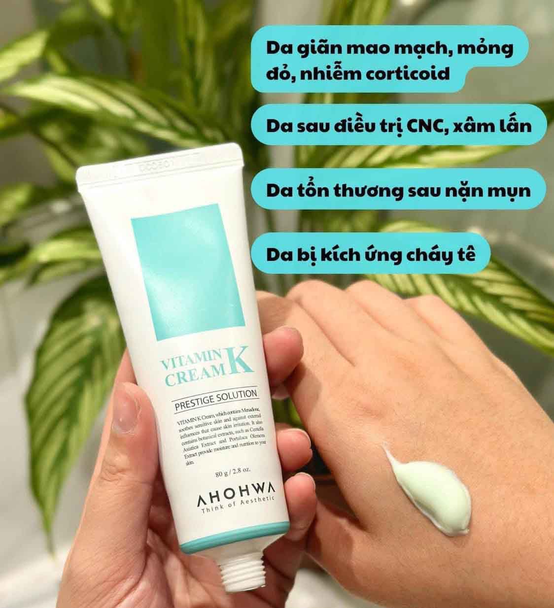 kem dưỡng phục hồi ahohwa vitamin k cream 80g
