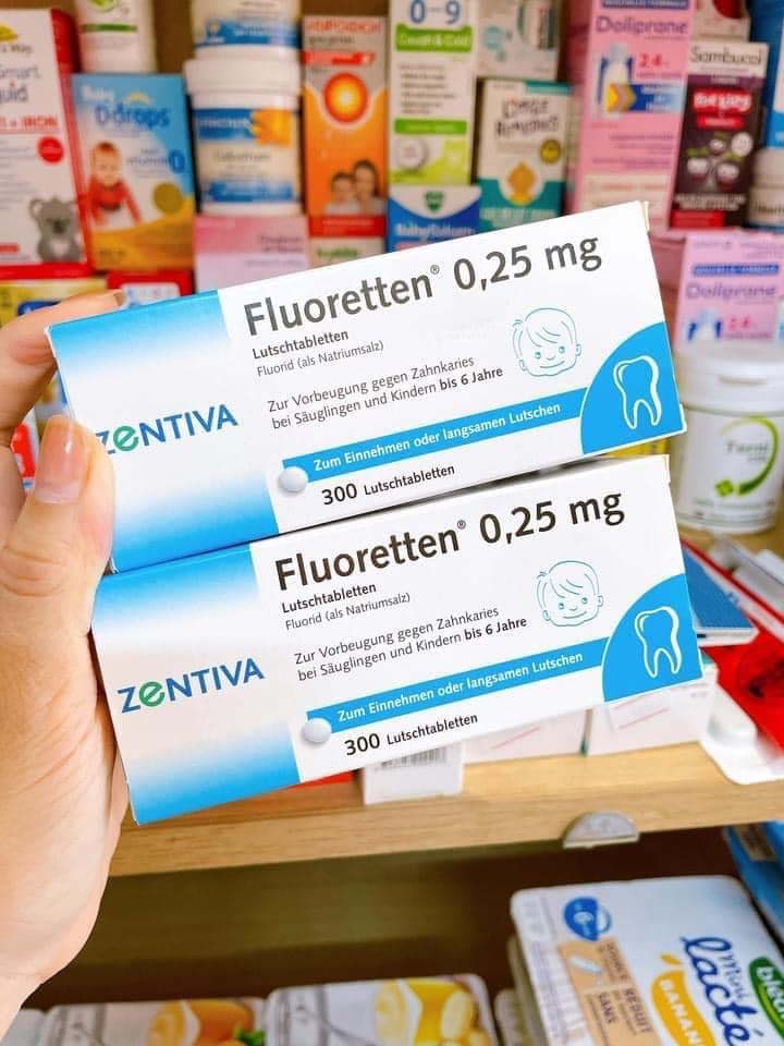 viên ngậm chống sâu răng fluoretten