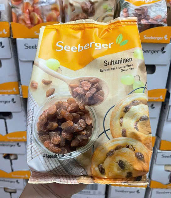 Nho sấy khô tự nhiên Seeberger Sultaninen
