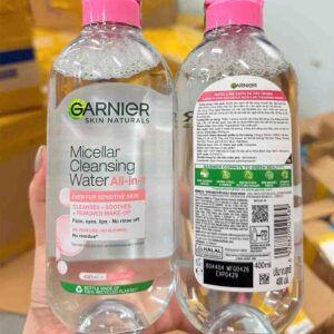Nước tẩy trang Garnier hồng Garnier Micellar Cleansing Water For Sensitive Skin 400ml