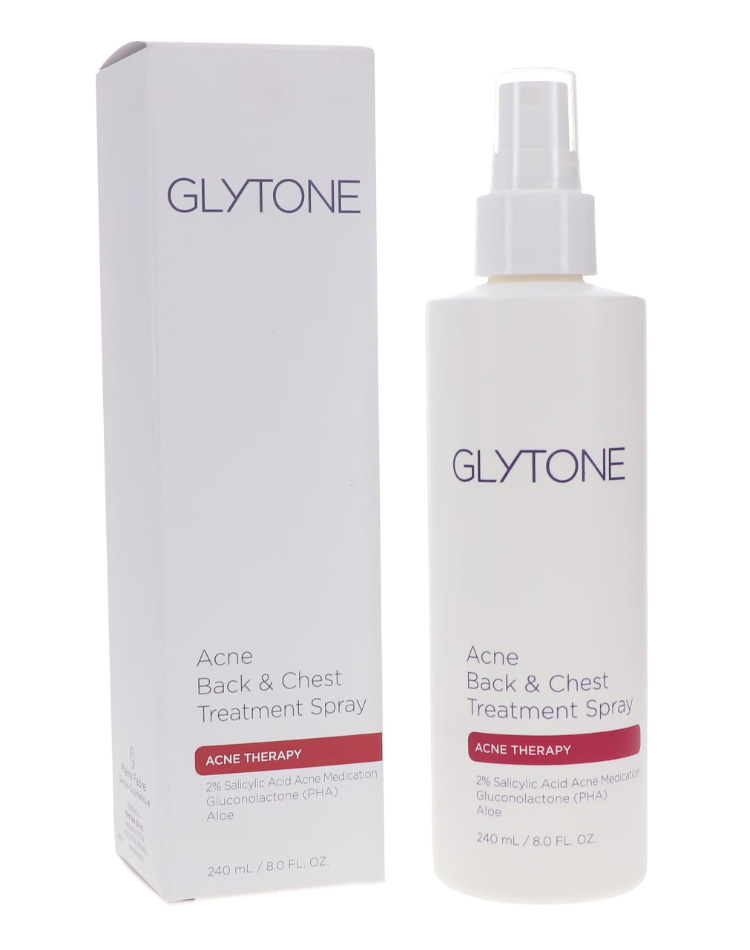 glytone acne back chest treatment spray