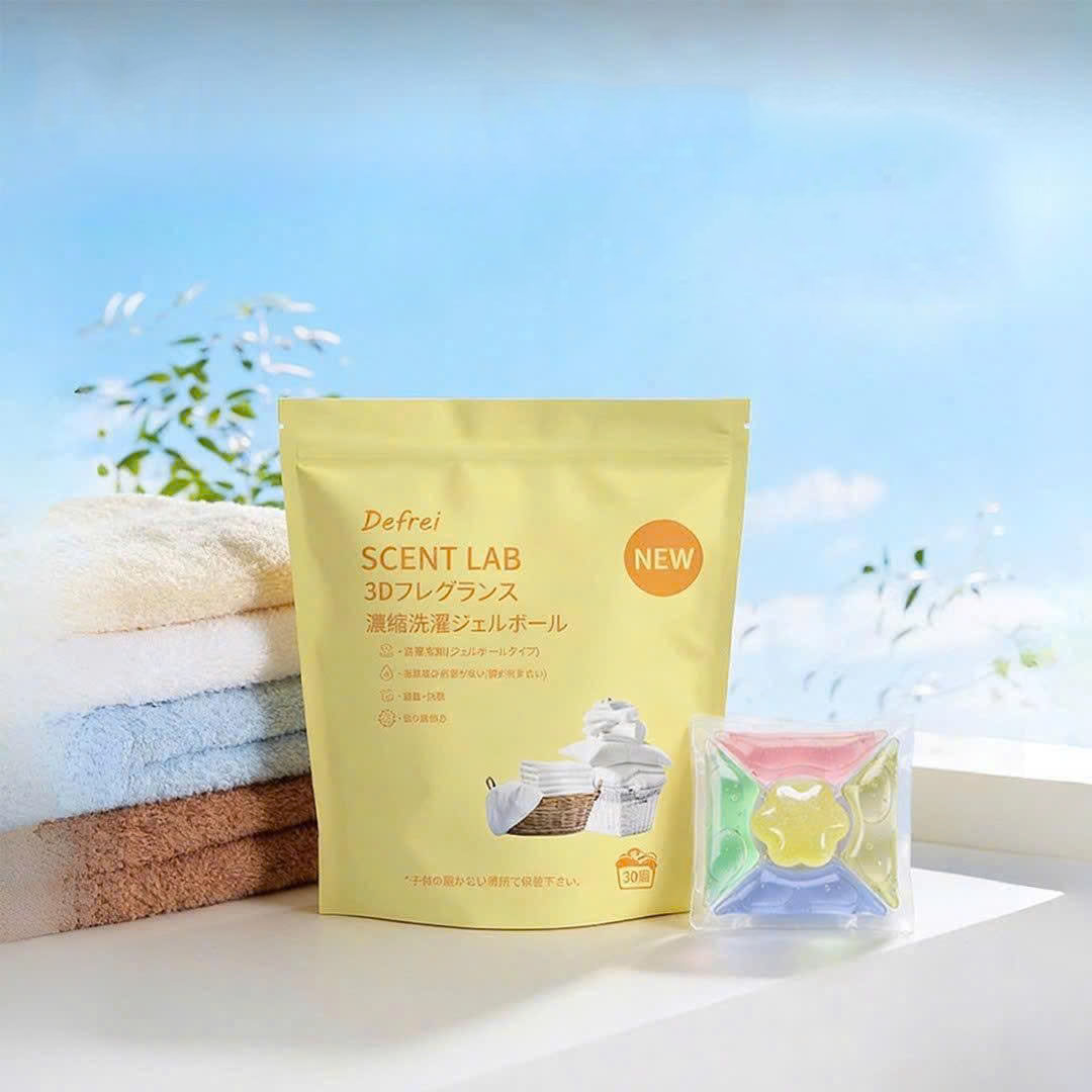 Viên giặt xả Defrei ScentLab 5 in 1 vàng