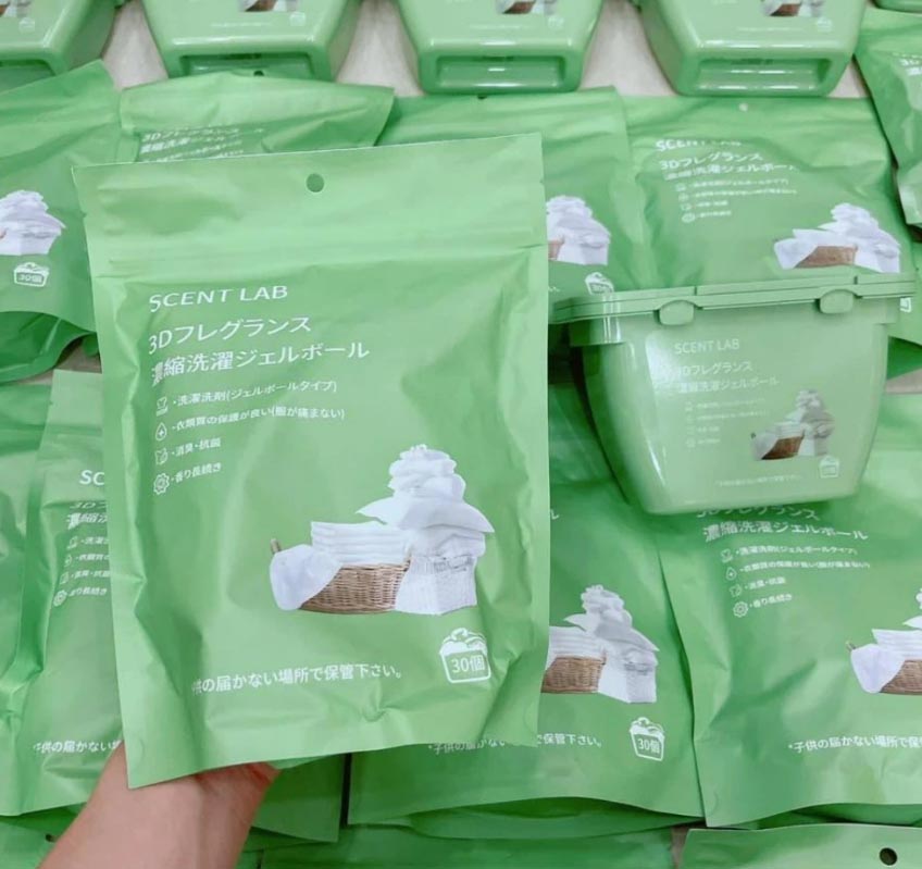 Viên giặt xả Defrei ScentLab xanh