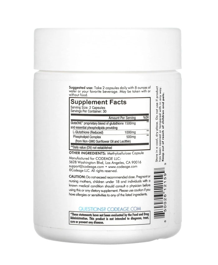 glutathione codeage 1000mg