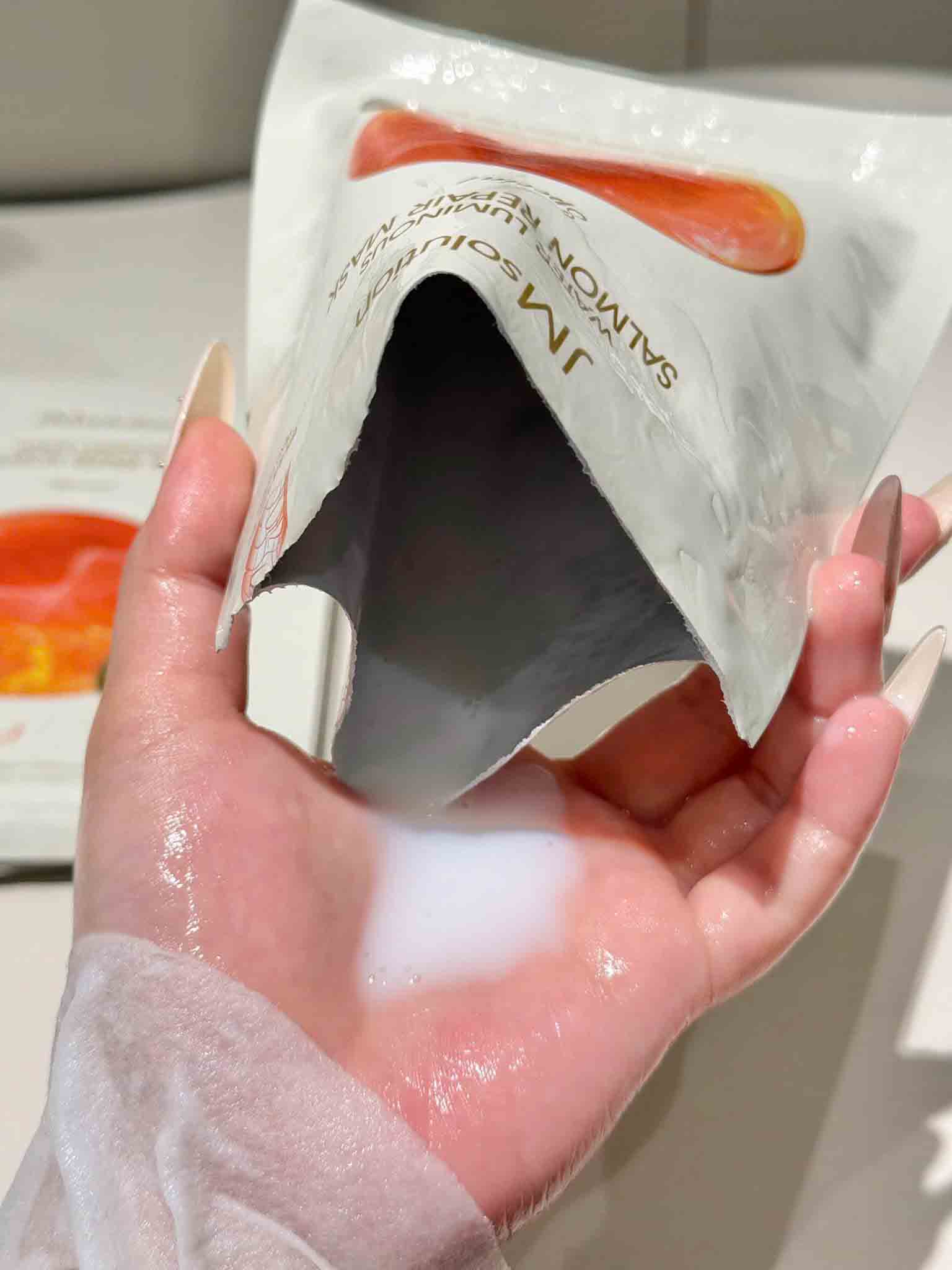Mặt nạ cá hồi JM Solution Water Luminous Salmon Repair Mask 5 miếng - Ảnh 5