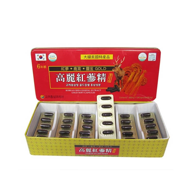 viên đạm sâm nhung hươu korea red ginseng extract gold
